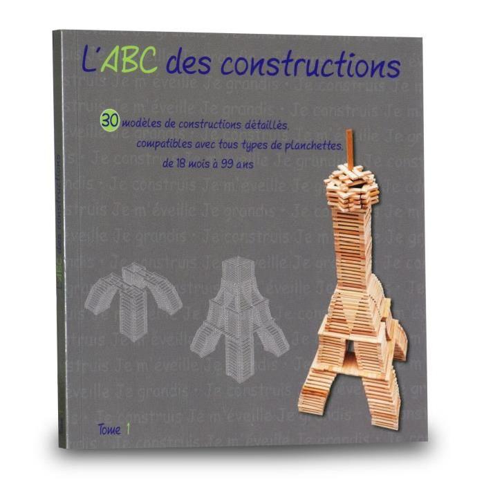MECABOIS Livre L'ABC des Constructions - Modeles constructions planchettes en bois - Fabriqué en France