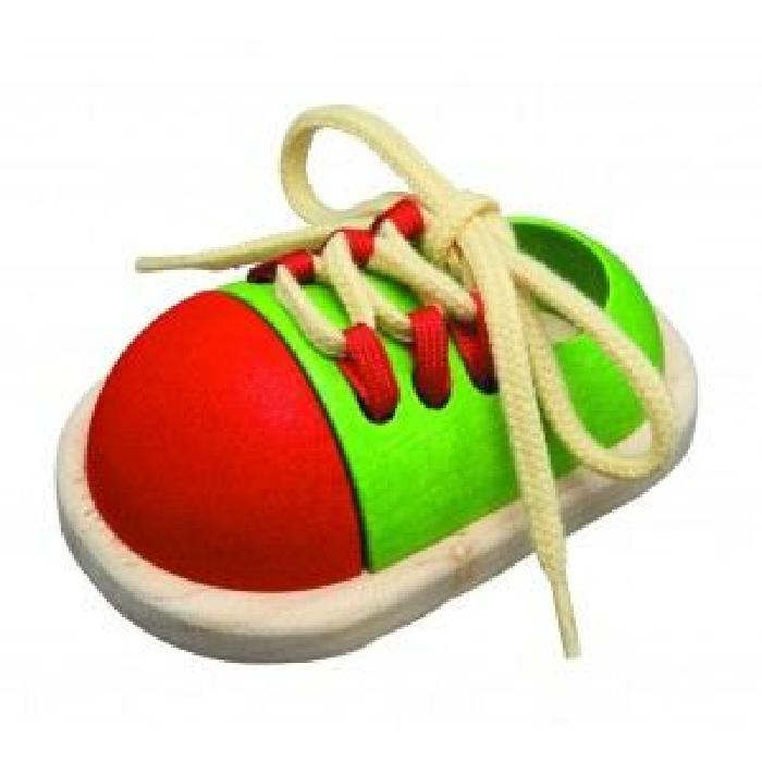 PLAN TOYS Jeu en bois Chaussure a lacer