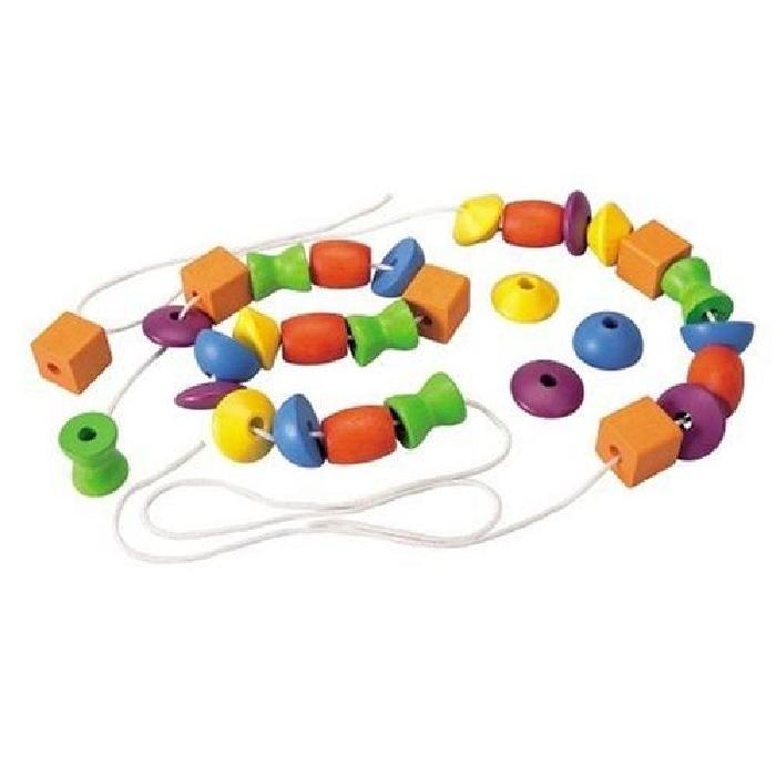 PLAN TOYS Jeu en bois Perles Multiformes