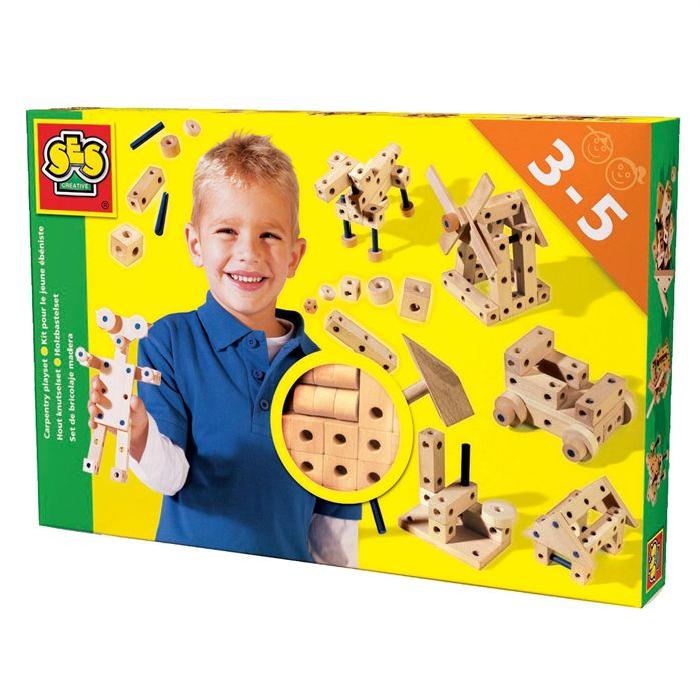 SES CREATIVE Kit pour le jeune ébéniste - Jeu de construction de jouets - Bois