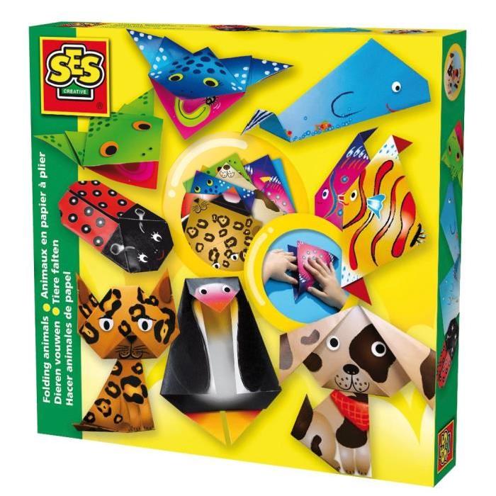 SES CREATIVE Set de création animaux en papier a plier - 9 animaux