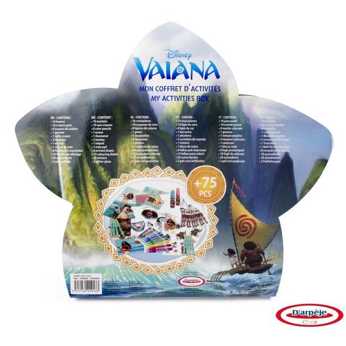 VAIANA - Coffret d'activités - Coloriage - Autocollants