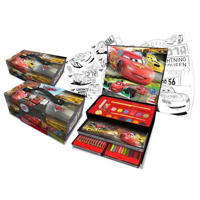 CARS Coffret De Coloriage a Tiroirs Deluxe Gift Box