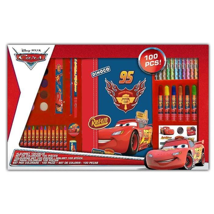 CARS Set De Coloriage 100 Pieces Avec Carnet