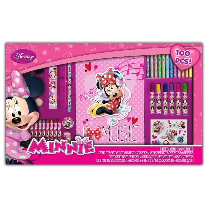 MINNIE Set De Coloriage 100 Pieces Avec Carnet