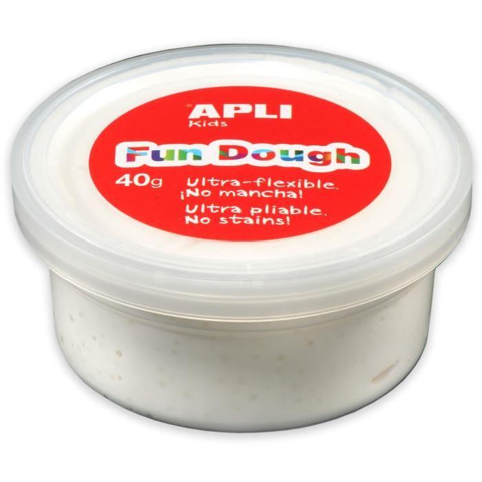 APLI Pâte a modeler Fun Dough - 40 g - Blanc