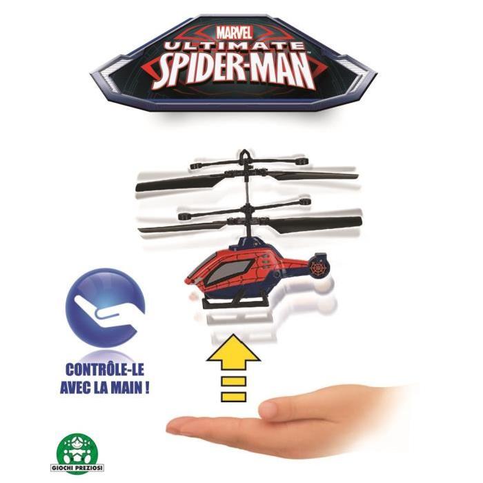 SPIDERMAN Hélicoptere Contrôlable a la Main 12 cm