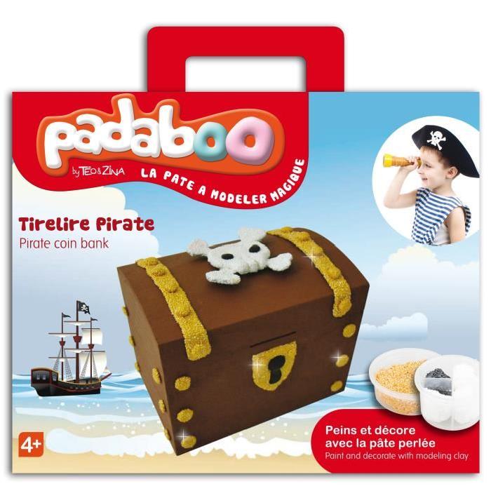 PADABOO Kit pâte a modeler tirelire pirate