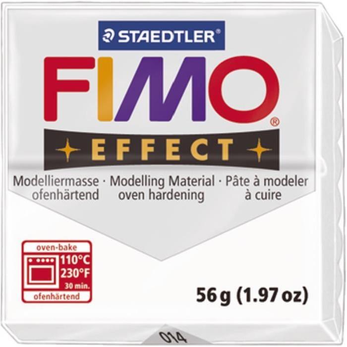 STAEDTLER Pâte a modeler a cuire Fimo Effect bloc 56 g transparent