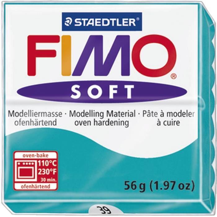 STAEDTLER Pâte a modeler a cuire Fimo Soft bloc 56 g menthe