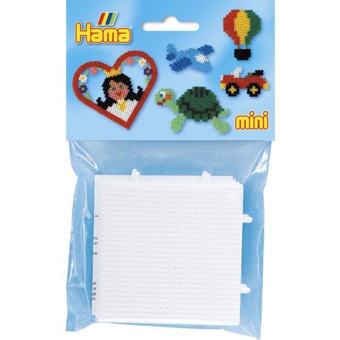 HAMA Sachet de 2 petites plaques carrées pour perles Mini