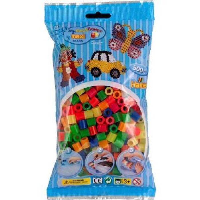 HAMA Sachet de 500 perles Maxi mélange néon