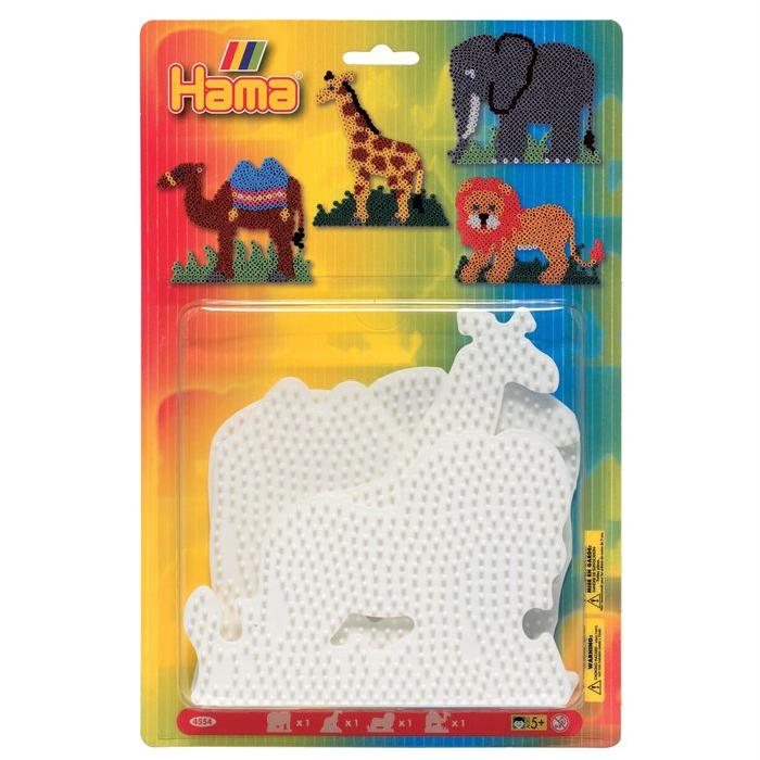 HAMA Midi Plaques Blister GM X4 Animaux Sauvages