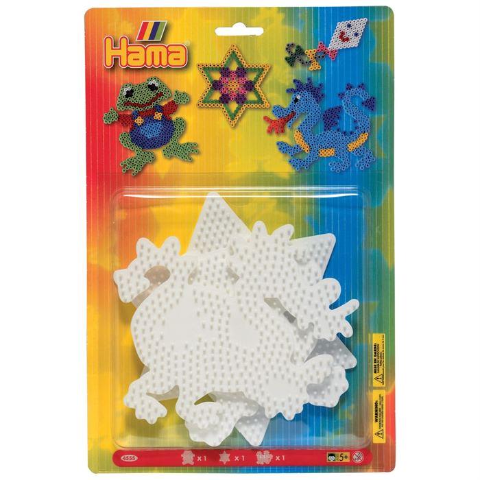 HAMA Plaques Blister GM X3 Grenouille Etoile Dragon