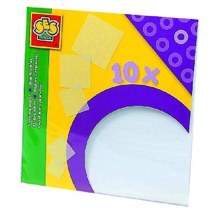 SES CREATIVE Lot de 10 feuilles pour perles a repasser