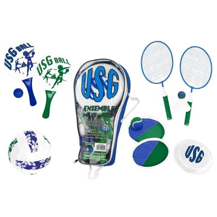 USG Ensemble Multi-Jeux Raquettes (plage , badminton, scratch et ballon)