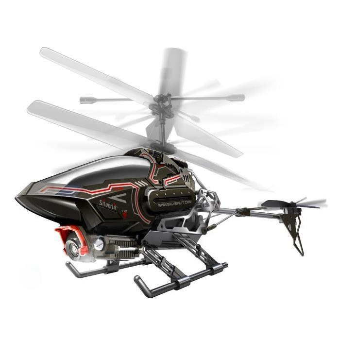 SILVERLIT - Hélicoptere Télécommandé Extérieur Noir- Sky Eye Real Time Vidéo