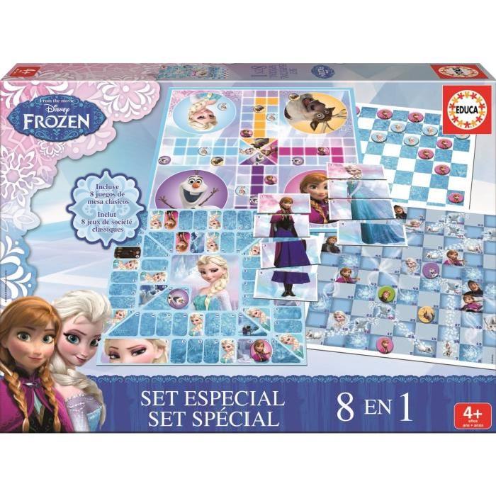 LA REINE DES NEIGES Jeux de Société, Jeu 8 en 1