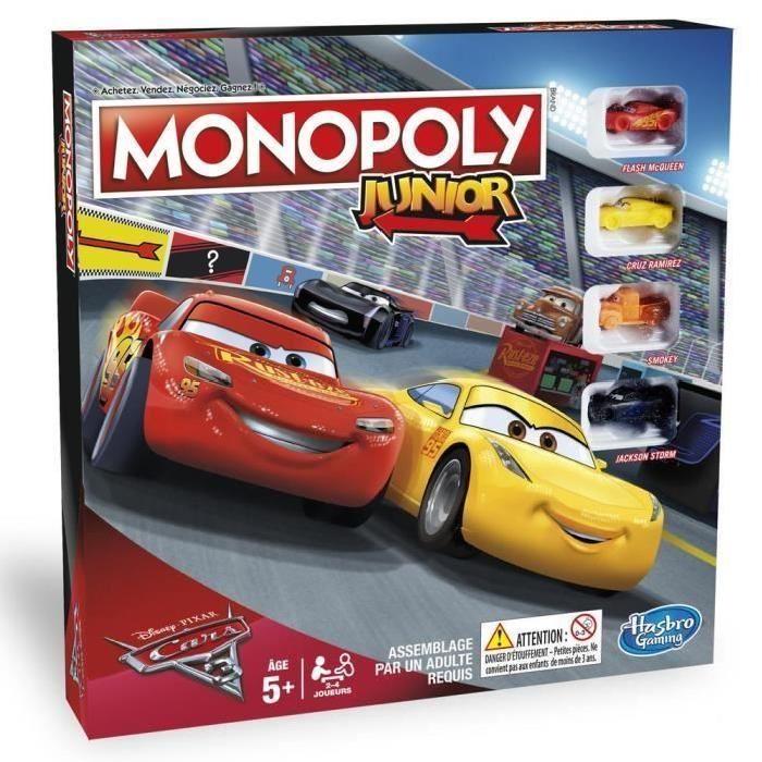 MONOPOLY - Jeu pour enfant CARS 3