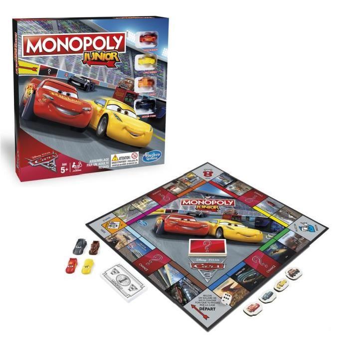 MONOPOLY - Jeu pour enfant CARS 3