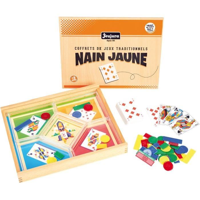 JEUJURA Jeu du nain jaune - Coffret en bois