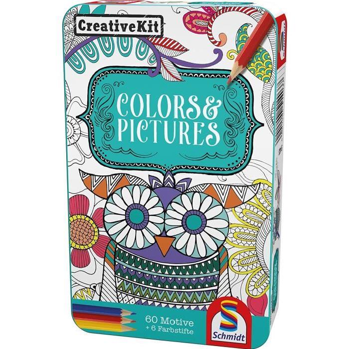SCHMIDT AND SPIELE Jeu de poche - Creative Kit Colors & Pictures Pictures
