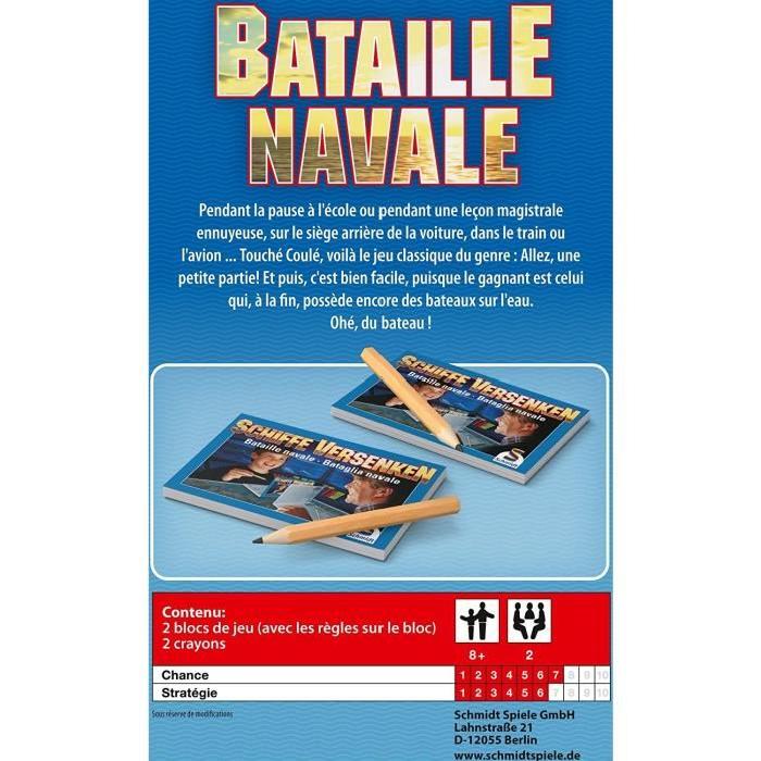 SCHMIDT AND SPIELE Jeu de poche - Bataille navale