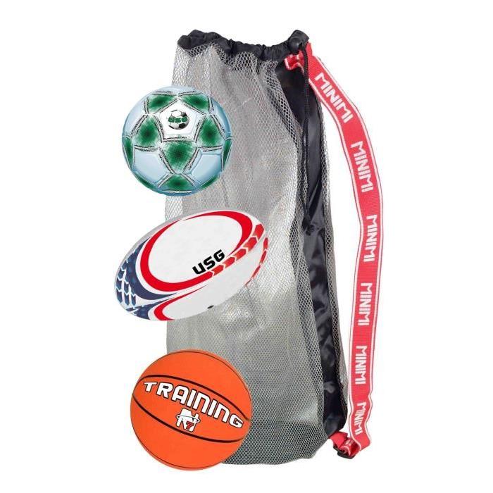 CDTS Ensemble 3 Ballons : Basket  + Foot + Rugby