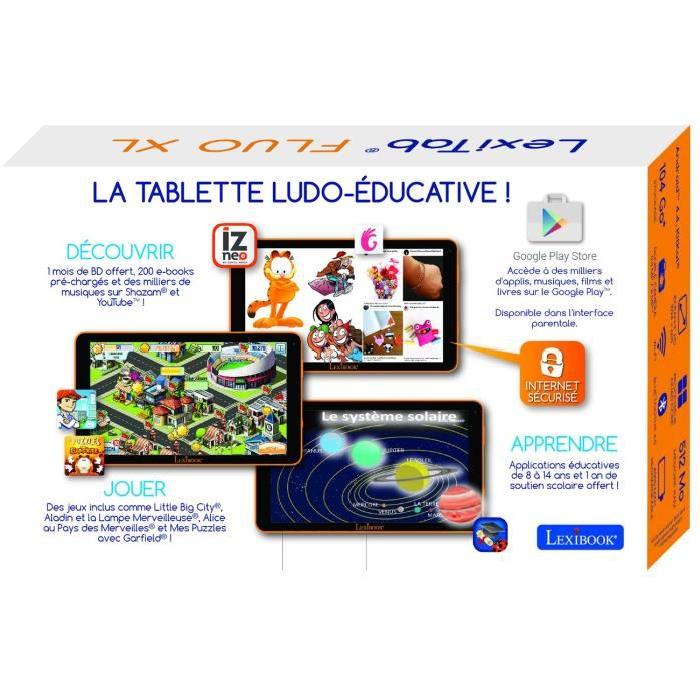 LEXIBOOK Tablette Enfant Fluo XL 9"