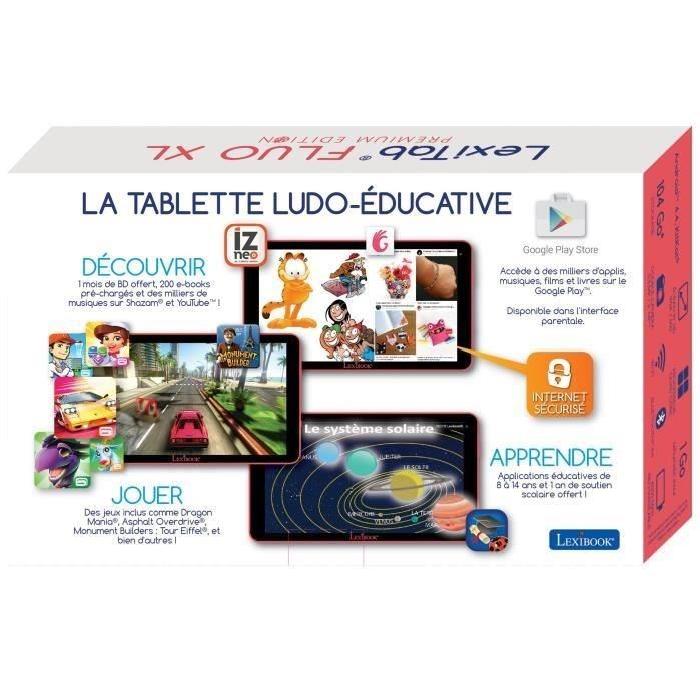 LEXIBOOK Tablette Enfant Fluo XL Premium 10"