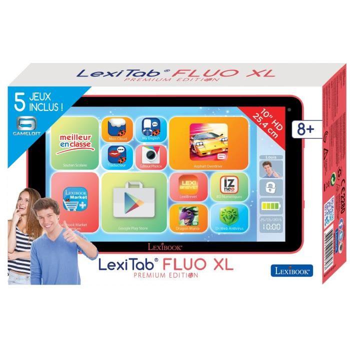 LEXIBOOK Tablette Enfant Fluo XL Premium 10"