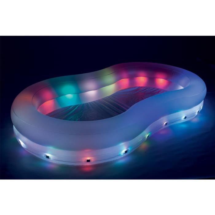 BESTWAY Piscine gonflable a Led lumineuse 280x157x46cm