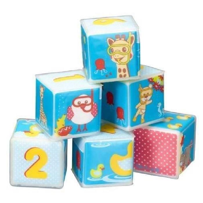 SOPHIE LA GIRAFE Cubes de Bain (lot de 6 cubes)