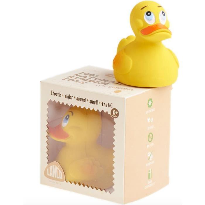 LANCO Canard de bain - Des la naissance - Jaune - Caoutchouc naturel  - 8 x 8 x 7,5 cm