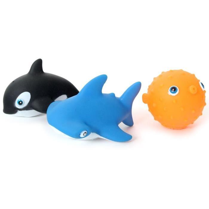 MGM Lot de 3 Animaux Marins - Mixte - A partir de 10 Mois - 7 cm