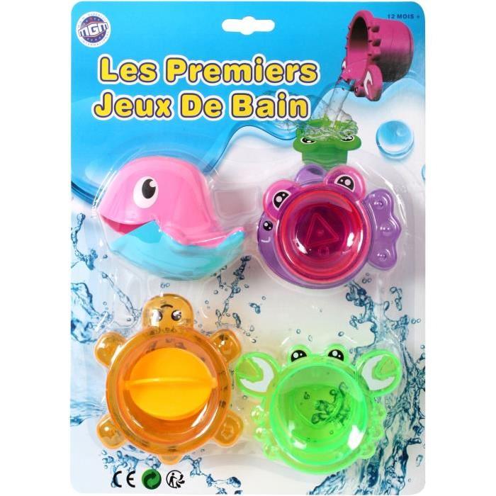 MGM Jeu de bain 4 éléments + Baleine - Mixte - A partir de 12 mois