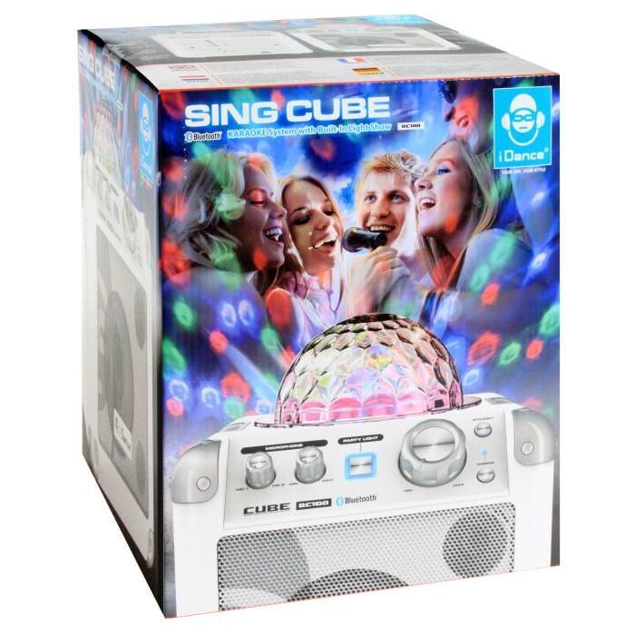 I-DANCE "SING CUBE" Boombox Bluetooth and Lights 15Watts RMS + Micro