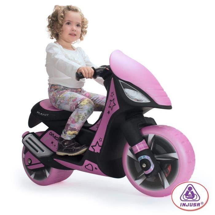 INJUSA Moto Scooter Electrique enfant Fille rose et noir 6 Volts