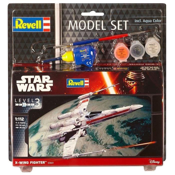 STAR WARS Model Set X-wing Fighter Maquette a Construire, a Coller et a Peindre, Avec Accessoires