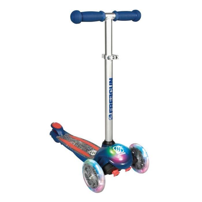 TEMPLAR Trottinette 3 roues lumineuse FREEGUN boy avec leds bleu rouge