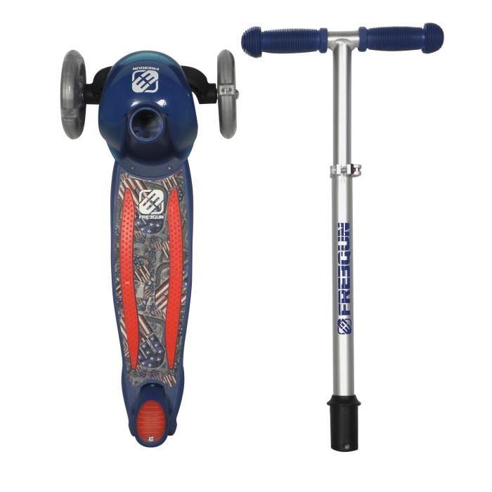 TEMPLAR Trottinette 3 roues lumineuse FREEGUN boy avec leds bleu rouge