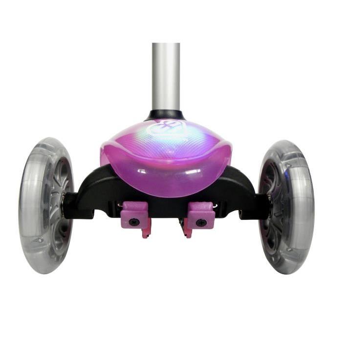 TEMPLAR Trottinette 3 roues lumineuse FREEGUN boy avec leds rose violette