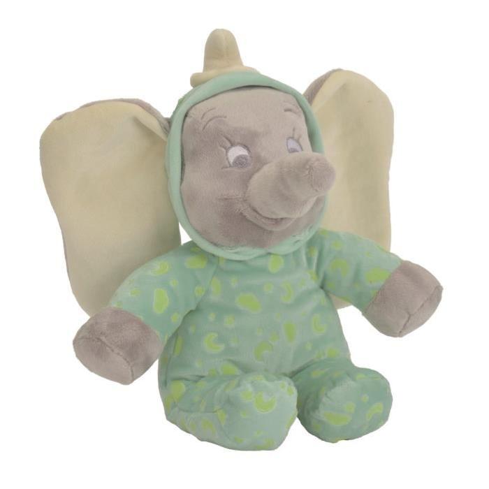 DUMBO L'ELEPHANT Peluche Verte qui brille dans le noir 25 cm - Disney