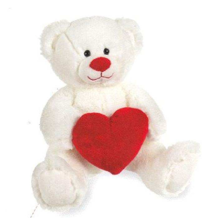 Peluche Ours St Valentin - 22 cm