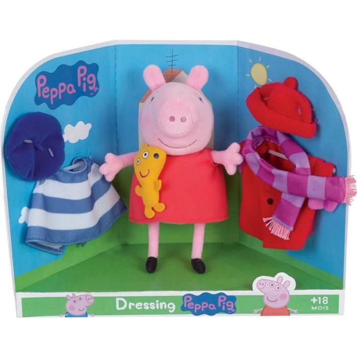 JEMINI Peluche Peppa Pig s'habille - 20 cm