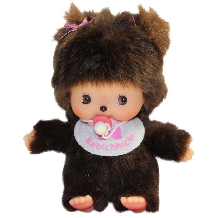 MONCHHICHI Bebichhichi Fille Bavoir Rose 12cm