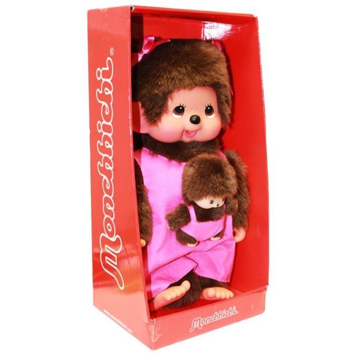 MONCHHICHI Maman et son Bébé Rose 45 cm