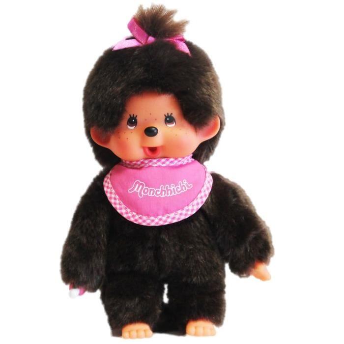 MONCHHICHI Fille bavoir tout rose 20 cm