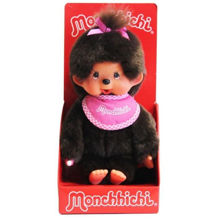 MONCHHICHI Fille bavoir tout rose 20 cm