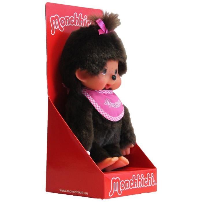 MONCHHICHI Fille bavoir tout rose 20 cm